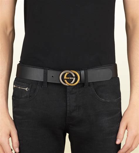 gucci black womens belt|gucci interlocking belt women's.